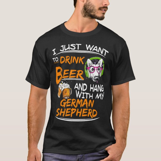 Camiseta 1 Eu Só Quero Beber Cerveja E Ficar Com Meu Germa (Frente)