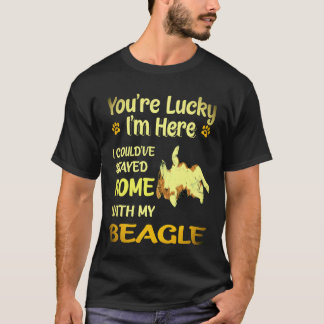 Camiseta 1 Fiquei em Casa Com o Meu Beagle