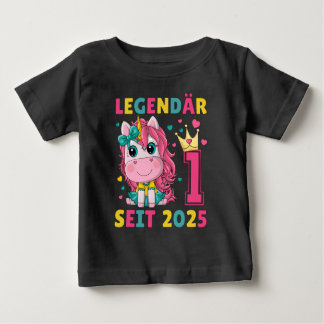 Camiseta 1. Geburtstag Mädchen Einhorn Legendär Seit 2025