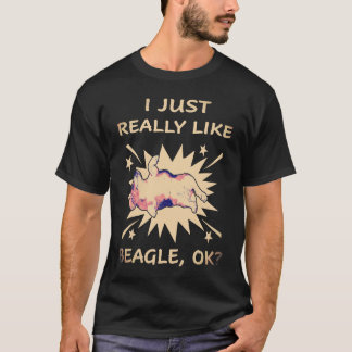 Camiseta 1 I JUST REALLY LIKE Beagle