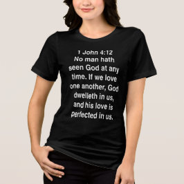 Camiseta 1 João 4 12 Deus Habita Em Nós Verso