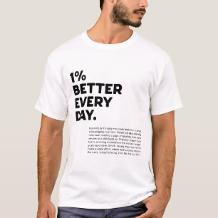 Camiseta 1% melhor a cada dia de motivação