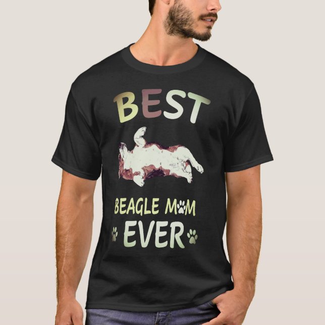 Camiseta 1 Melhor Mãe Beagle de Todos os Tempos Beagle (Frente)