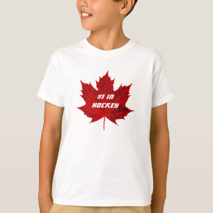 Camiseta #1 no Hockey+Canadense Red Maple Leaf