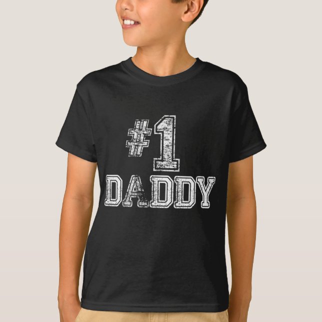 Camiseta 1 Pai - Presente de Dia de os pais Número Um (Frente)
