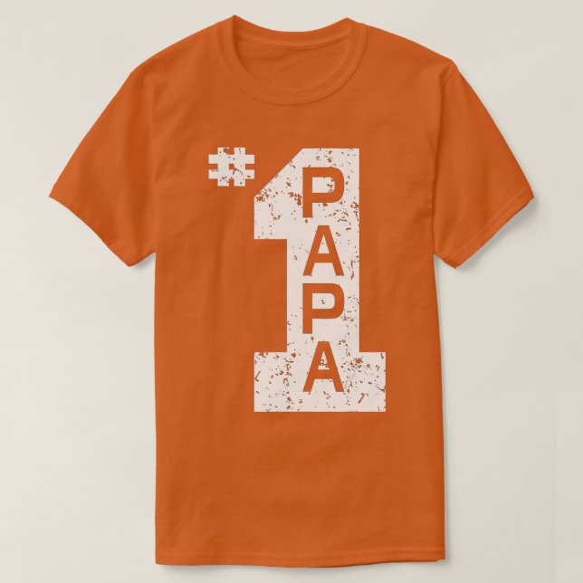 Camiseta #1 Papa Número Um Pai Pai Pai Avô Pai Pai (Frente do Design)