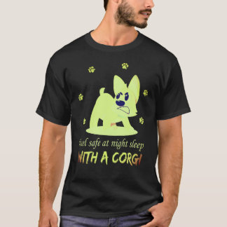 Camiseta 1 Pequeno Corgi Bravo Rosnando e Mostrando os Dent