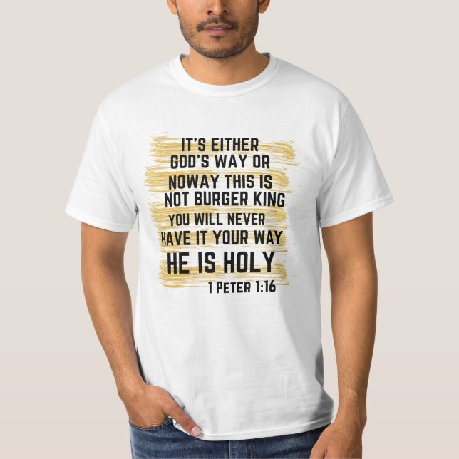 Camiseta 1 Peter 1:16 (Frente)