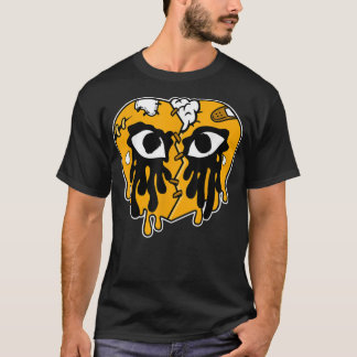 Camiseta 1 Retro Tear Perdedor Lover Amarelo Drip Coração C