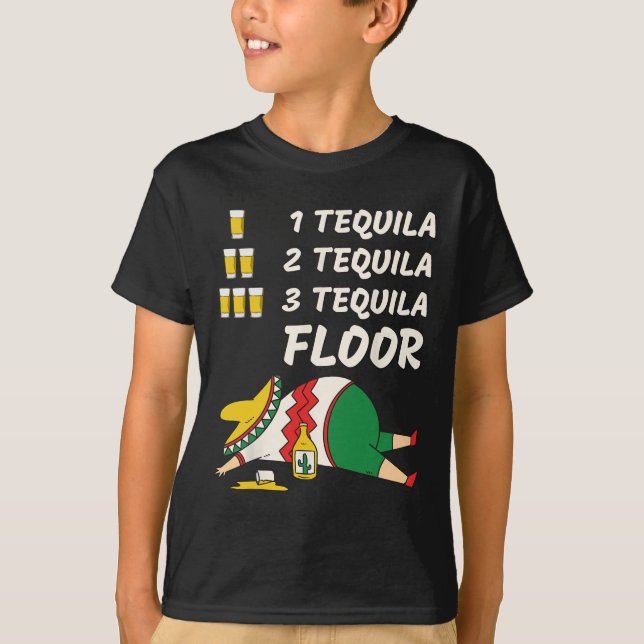 Camiseta 1 Tequila 2 Tequila 3 Piso de Tequila - Festa Engr (Frente)
