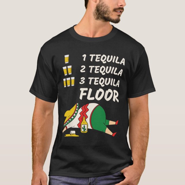 Camiseta 1 Tequila 2 Tequila 3 Piso de Tequila - Festa Engr (Frente)