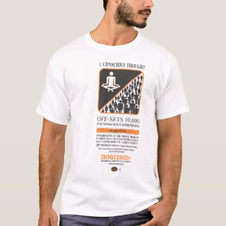 Camiseta 1 TShirt consciente do pensamento