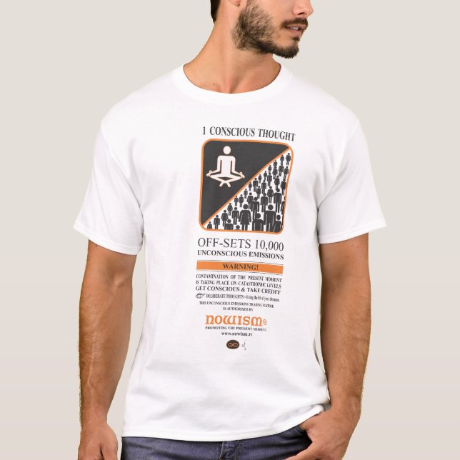 Camiseta 1 TShirt consciente do pensamento (Frente)