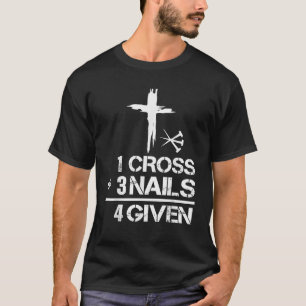 Camiseta 1 Unhas 3 Presente de Páscoa Cristã Perdoado