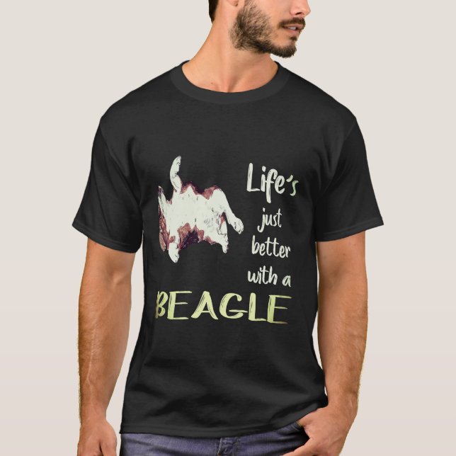 Camiseta 1 Vida É Melhor Com Um Beagle (Frente)