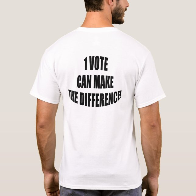 Camiseta 1 voto pode fazer a diferença, Eleições (Verso)