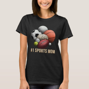 Camiseta 1Mãe de Esportes Basquetebol Beisebol Futebol Desp