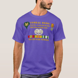Camiseta 1rua de 14 Inf 4º ID Médico de Combate SP4 Vietnam