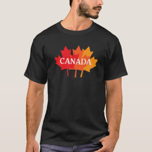 Camiseta 1Rua de julho Dia do Canadá Maple Engraçado Folha