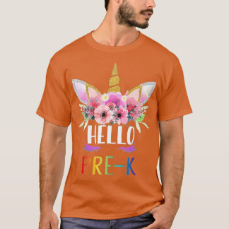 Camiseta 1rua De Pré K Unicorn Olá Pré K Meninas