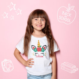 Camiseta 1rua de Unicórnio Escolar