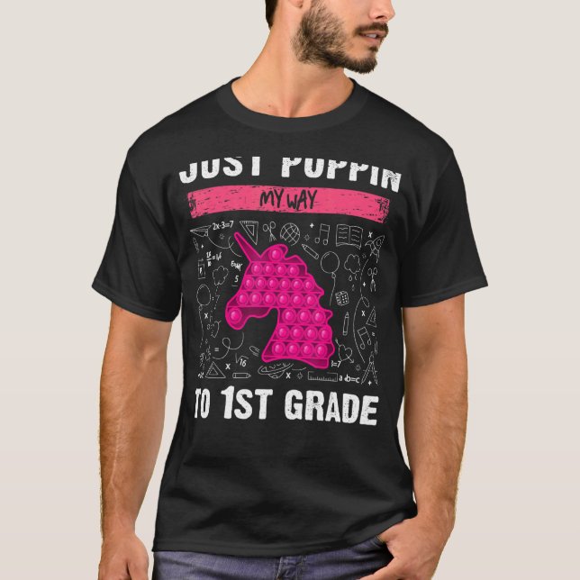 Camiseta 1rua De Volta À Pop Da Escola Ti Fidget Toy Unic (Frente)