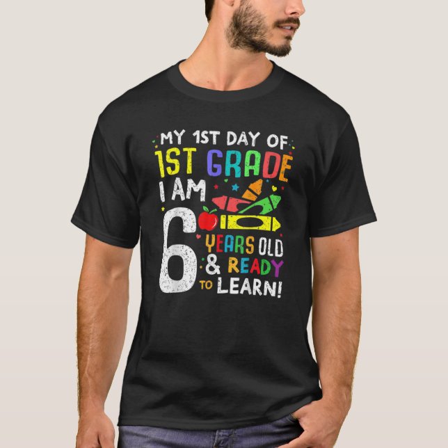 Camiseta 1Rua De Volta Ao Primeiro Dia De Meninas Escolares (Frente)