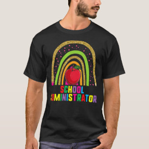 Camiseta 1rua Dia De Administrador Escolar, Arco-Íris De Vo