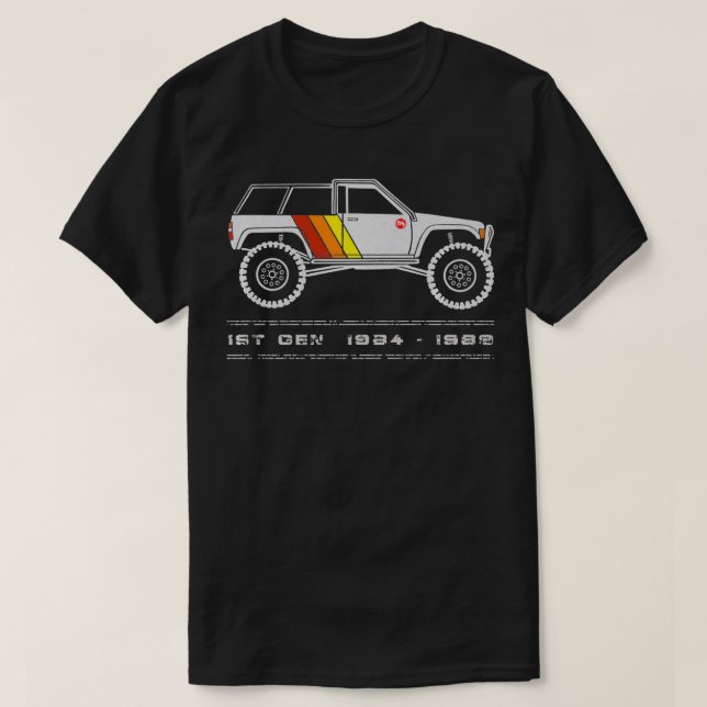Camiseta 1rua Gen 4Runner (19841989) Caged & Striped White  (Frente do Design)