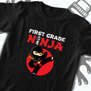 Camiseta 1rua Ninja Chuta Primeiro Dia De Volta À Escola