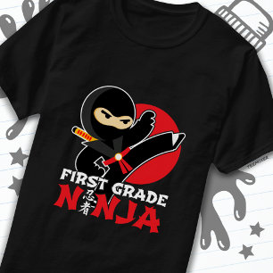 Camiseta 1rua Ninja Chuta Primeiro Dia De Volta À Escola