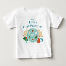 Camiseta 1rua Passover Blue Custom Boy Name Year
