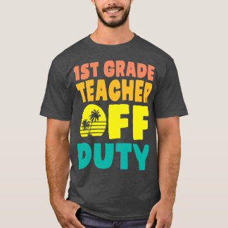 Camiseta 1rua Professora Em Serviço Feliz Férias De Verão H