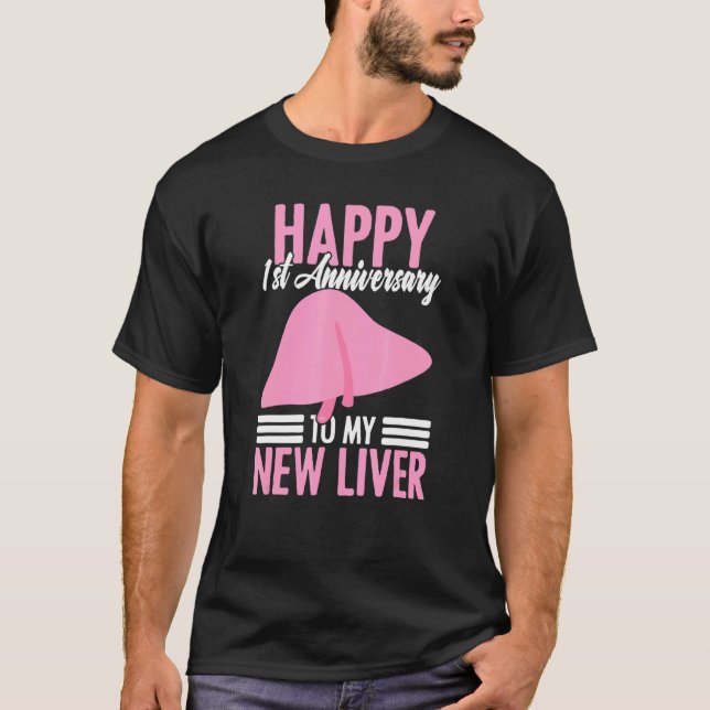 Camiseta 1st Anniversary Liver Transplant Recipient Survivo (Frente)