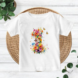 Camiseta 1st Birthday Floral Boho Baby Shirt - Modern Kids