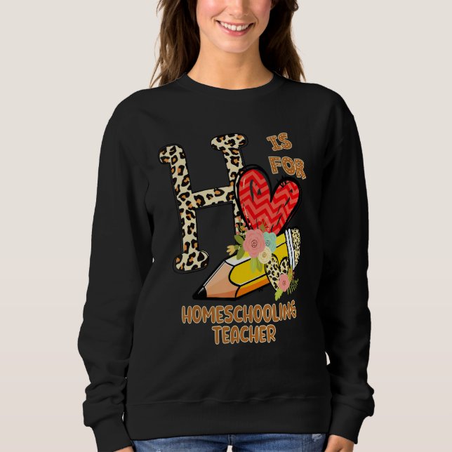 Camiseta 1st Day Of School Homeschooling Teacher Leopard Fl (Frente)