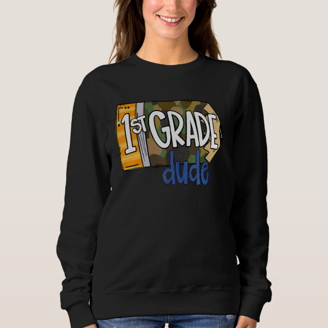 Camiseta 1st Grade Dude  Back To School For Kids Boys (Frente)