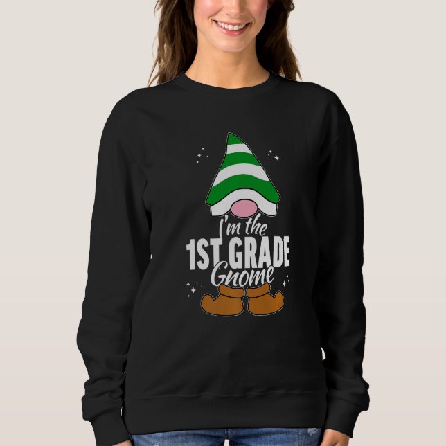 Camiseta 1st Grade Gnome Matching Family Group Christmas Pi (Frente)