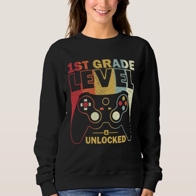 Camiseta 1st Grade Level Unlocked Back To School Video Game (Frente)
