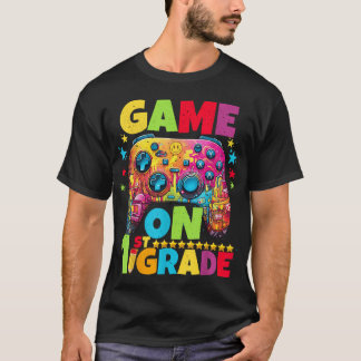 Camiseta 1St Grade Level Unlocked Video Gamer Pixel Back 