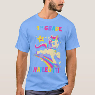Camiseta 1st Grade Nailed It Unicorn Kids Back to School Pr