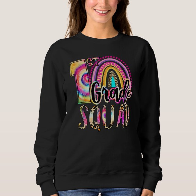 Camiseta 1st Grade Squad Tie Dye Back To School Teacher Stu (Frente)