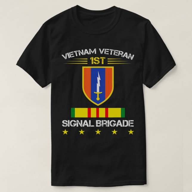 Camiseta 1st Signal Brigade Vietnam Veteran Png  (Frente do Design)