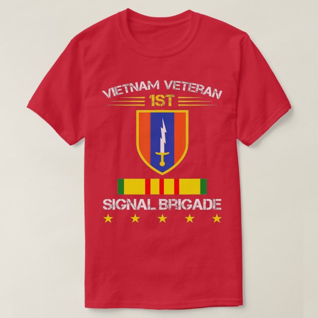 Camiseta 1st Signal Brigade Vietnam Veteran Png  (Frente do Design)