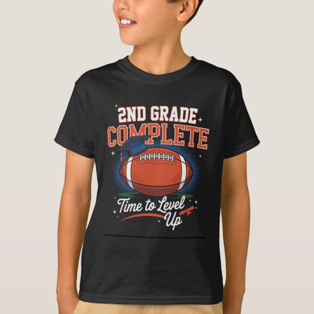 Camiseta 2º ano completo Hora de subir de nível Péll Último (Frente)