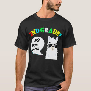 Camiseta 2º ano Sem problema lhama Volta às aulas