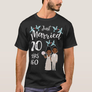 Camiseta 20º Aniversário de Casamento Casados há 20 Anos