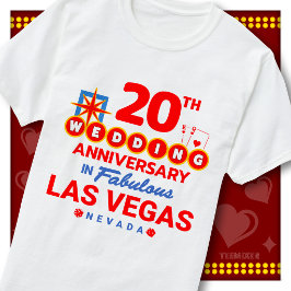 Camiseta 20º Aniversário de Casamento Fabuloso Casal de Las