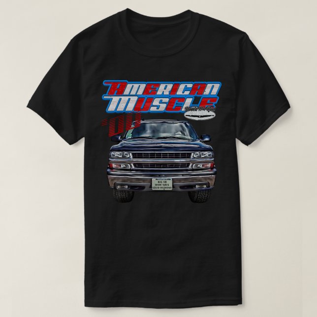 Camiseta 2000,Tahoe,Squarebody Truck,Yukon,Suburban,Silvera (Frente do Design)