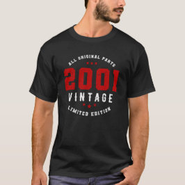Camiseta 2001 Todas As Partes Originais, Edição Limitada, V